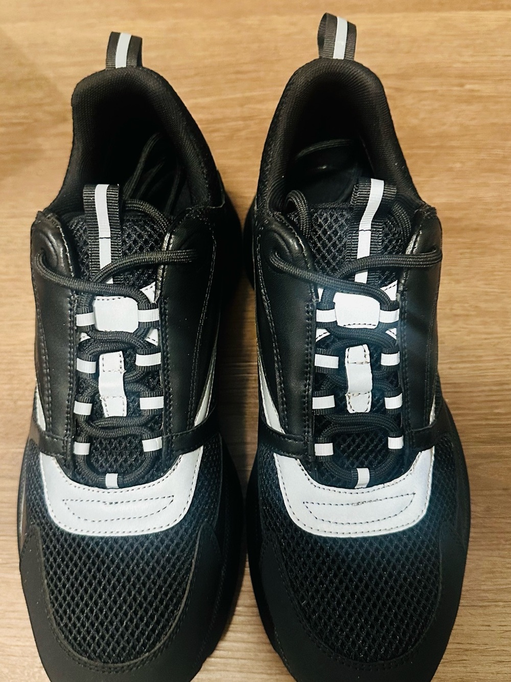 Dior Black and White Men's Lace-Up Sneakers